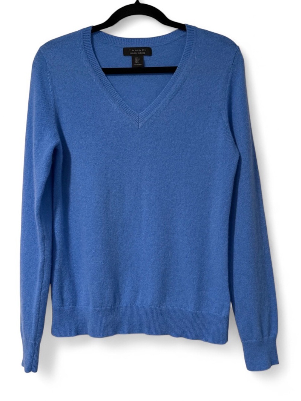 Tahari 100% Cashmere V-Neck Sweater Women Size